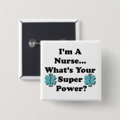 Badge Carré 5 Cm Infirmière superbe (Devant & derrière)
