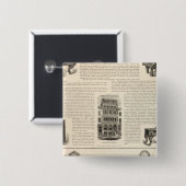 Badge Carré 5 Cm Ingrapham et Gamewell Company (Devant & derrière)