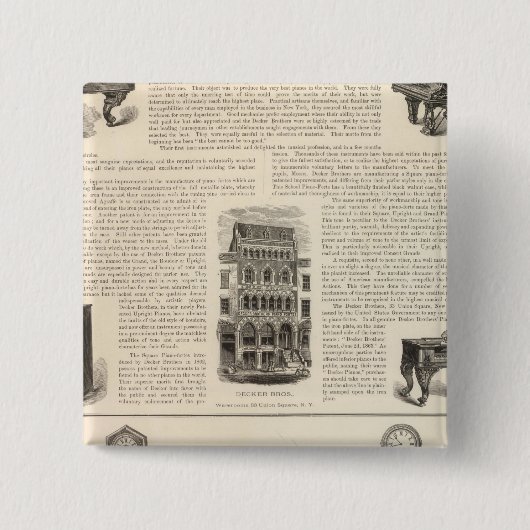 Badge Carré 5 Cm Ingrapham et Gamewell Company (Devant)