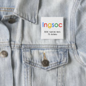 Badge Carré 5 Cm Ingsoc Orwell Google 1984 vous observant (En situation)