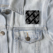 Badge Carré 5 Cm Initiales modernes avec nom Monogram Motif (En situation)