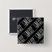 Badge Carré 5 Cm Initiales modernes avec nom Monogram Motif (Devant & derrière)