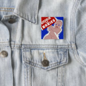 Badge Carré 5 Cm Injuste envers les bébés (En situation)