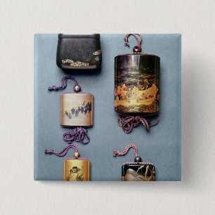 Badge Carré 5 Cm Inro et blague à tabac