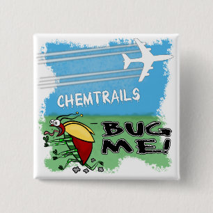 Badge Carré 5 Cm Insecte fonctionnant à partir de l'avion de