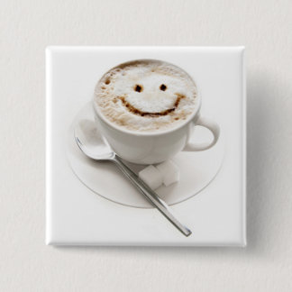 Badge Carré 5 Cm Insigne de bouton d'amusement de HealthyCoffee