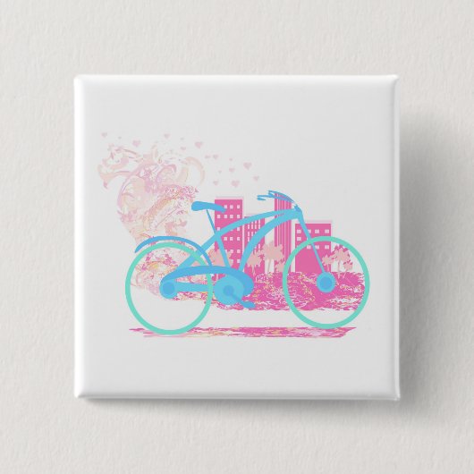 Badge Carré 5 Cm Insigne de conception de bicyclette (Devant)
