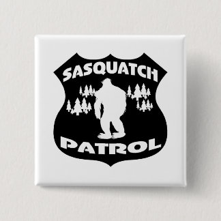 Badge Carré 5 Cm Insigne de forêt de patrouille de Sasquatch