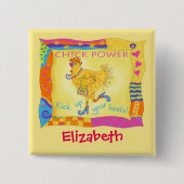 Badge Carré 5 Cm Insigne de nom de puissance de poussette (Devant)