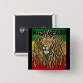 Badge Carré 5 Cm Insigne de Rastafari (Devant & derrière)