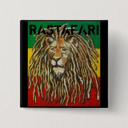 Badge Carré 5 Cm Insigne de Rastafari (Devant)