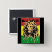 Badge Carré 5 Cm Insigne de Rastafari (Devant & derrière)