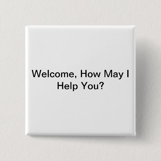 Badge Carré 5 Cm Insigne d'hospitalité (Devant)