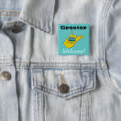 Badge Carré 5 Cm Insigne d'IAAP Greeter (En situation)