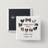 Badge Carré 5 Cm Insigne d'identification de PHR (Devant & derrière)