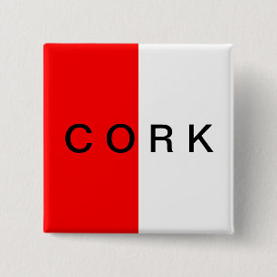 Badge Carré 5 Cm Insigne drapeau du comté de Cork