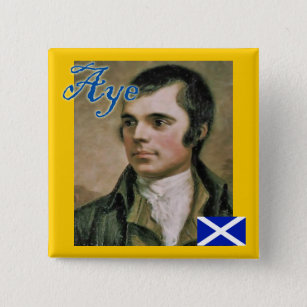 Badge Carré 5 Cm Insigne écossais de Robert Burns de l'indépendance