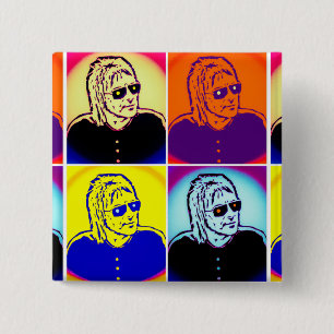 Badge Carré 5 Cm Insigne Paul Weller de "The Changing Man"