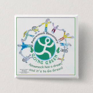 Badge Carré 5 Cm insigne vert d'équipe