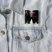 Badge Carré 5 Cm Insignes de mariage de chaussure de tennis de (En situation)