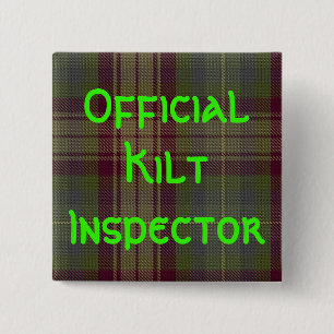 Badge Carré 5 Cm "Inspecteur officiel de kilt "
