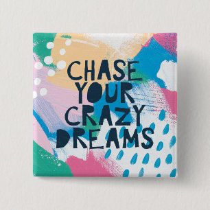 Badge Carré 5 Cm Inspiration lumineuse I   Chasse tes rêves fous
