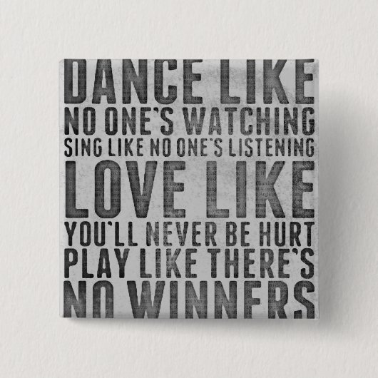 Badge Carré 5 Cm Inspiring Quote Rustic Grunge Text Sign (Devant)