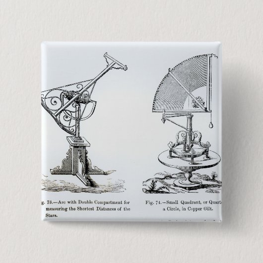 Badge Carré 5 Cm Instruments astronomiques (Devant)
