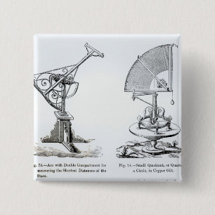 Badge Carré 5 Cm Instruments astronomiques