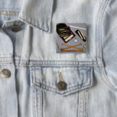 Badge Carré 5 Cm Instruments de dessin employés par Isambard (En situation)