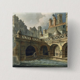 Badge Carré 5 Cm Intérieur de Bath de la Reine, de 'Bath illustré
