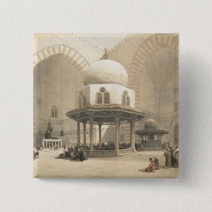 Badge Carré 5 Cm Intérieur de la mosquée de l'EL Ghoree, Ca de