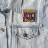 Badge Carré 5 Cm Intérieur d'un grenier (En situation)