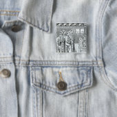 Badge Carré 5 Cm Intérieur d'une école (En situation)