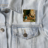 Badge Carré 5 Cm Intérieur d'une école, le Caire (En situation)