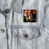 Badge Carré 5 Cm Intermède de Noël (En situation)