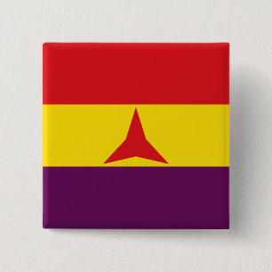 Badge Carré 5 Cm International Brigades Flag (Spanish Civil War)