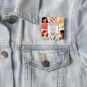 Badge Carré 5 Cm International Women's Day Forging Gender Equality (En situation)