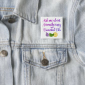 Badge Carré 5 Cm Interrogez-moi au sujet des affaires d'huiles (En situation)