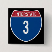 Badge Carré 5 Cm Interstate 3 (Devant)