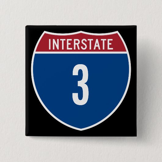 Badge Carré 5 Cm Interstate 3 (Devant)