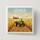Badge Carré 5 Cm Iowa vintage (Devant)