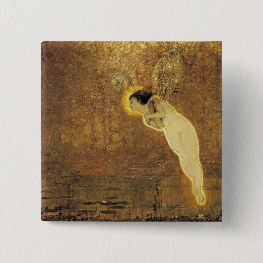 Badge Carré 5 Cm Iris, Esprit de l'Arc-en-ciel (Devant)