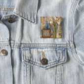 Badge Carré 5 Cm Iris et tuile (En situation)