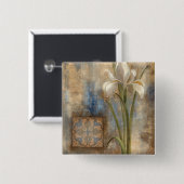 Badge Carré 5 Cm Iris et tuile (Devant & derrière)