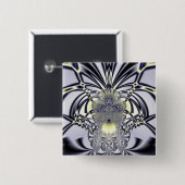 Badge Carré 5 Cm Iris pourpre (Devant & derrière)