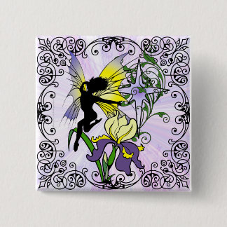 Badge Carré 5 Cm Iris Shadow Fairy
