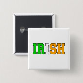 Badge Carré 5 Cm Irlandais (Devant & derrière)