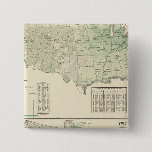 Badge Carré 5 Cm Irlandais et patates douces et foin