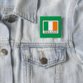 Badge Carré 5 Cm Irlande (En situation)